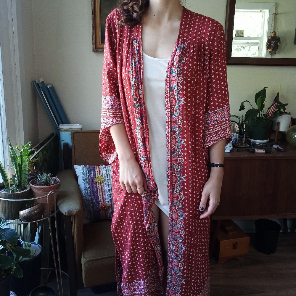 Angie Boho Kimono Duster Lounge wear